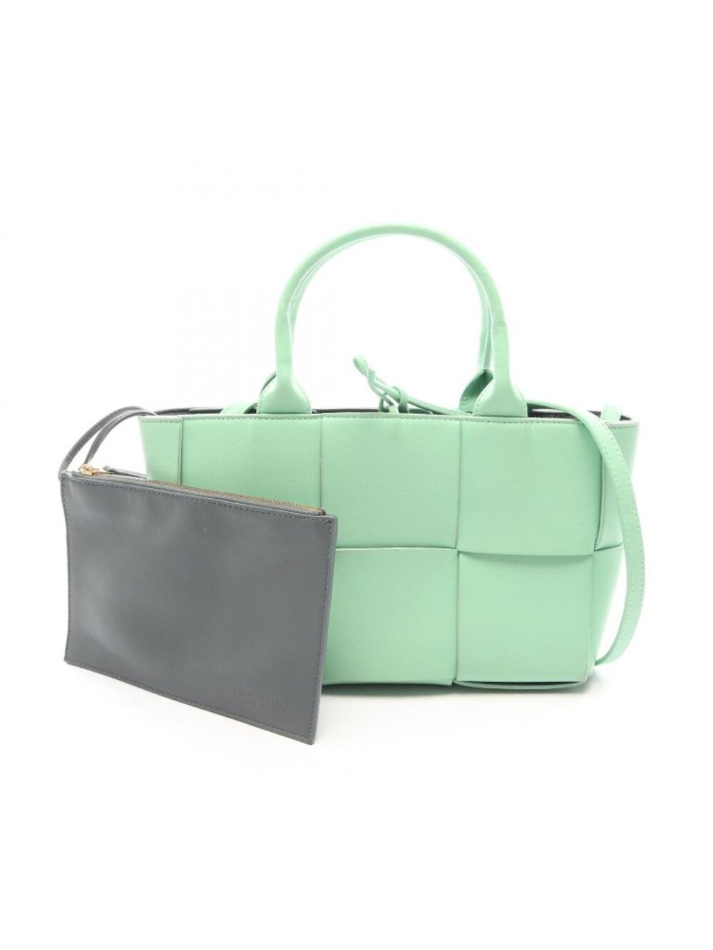 Bottega Veneta Tote Bag Mini Arco 2-Way Light Green Leather
